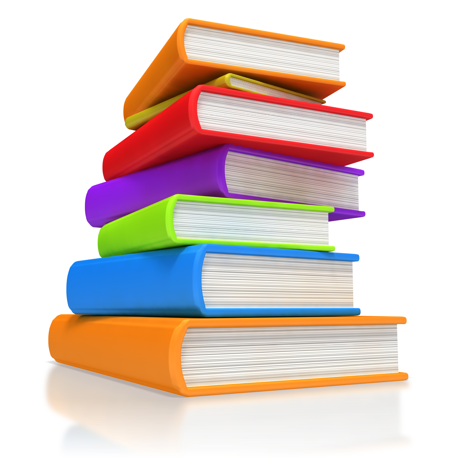Stack of school books for student returning to school 
