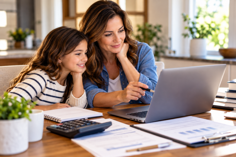 Parent reviewing Trump Accounts automatic enrollment and eligibility information for a child