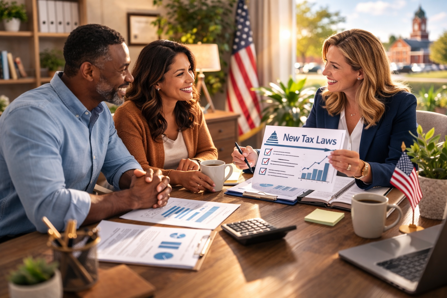 Tax professional reviewing IRS math error notice with client to explain dispute rights and 60-day deadline