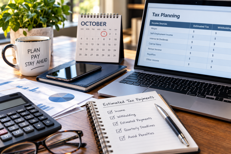 Estimated tax payments and federal tax planning for taxpayers with income not subject to withholding